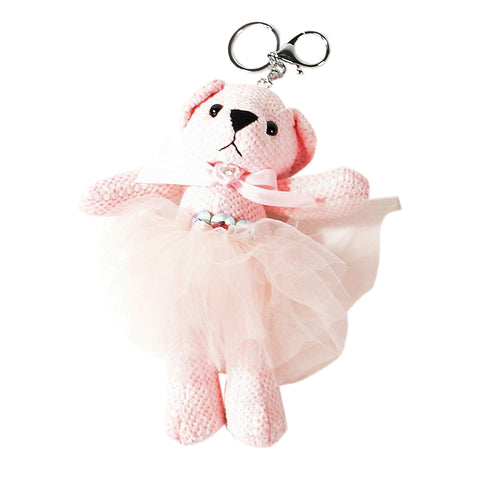 ACC-00018 - Light Pink Teddy Keychain - All Bags Online