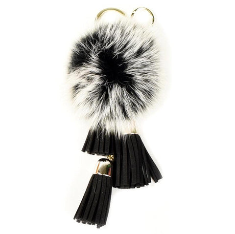 ACC-00025 - Black Pom Pom with Tassels - All Bags Online
