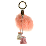 ACC-00026 - Peach Pom Pom with Tassels - All Bags Online