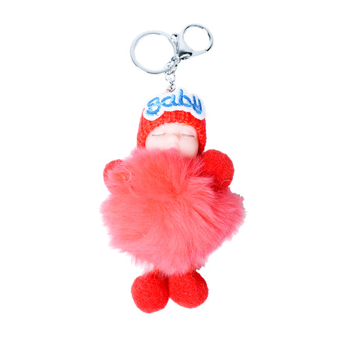 ACC-5024 - Red Baby Pom Pom Keychain - All Bags Online