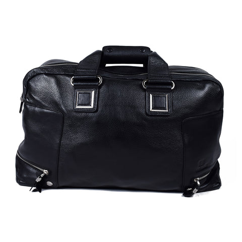 Black Genuine Leather Overnight Bag - GL-3049 - All Bags Online