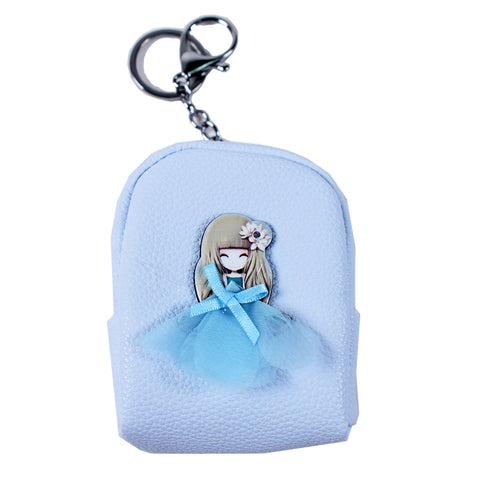 ACC-3057- Blue Small Coin Purse Keychain - All Bags Online