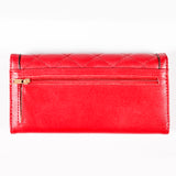 Trifold Wallet - Red - Quilted - All Bags - JP-W-09 - All Bags Online