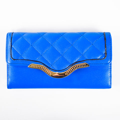 Trifold Wallet - Blue - Quilted - All Bags - JP-W-09 - All Bags Online