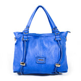 Semi-structured Handbag - Dark Blue - Smooth Material - All Bags - OH-5031 - All Bags Online