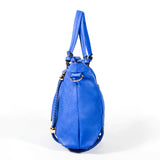 Semi-structured Handbag - Dark Blue - Smooth Material - All Bags - OH-5031 - All Bags Online